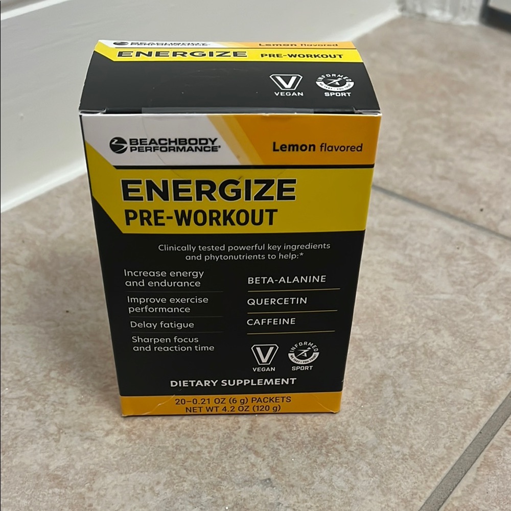 Beachbody Energize Pre-Workout Lemon Flavor